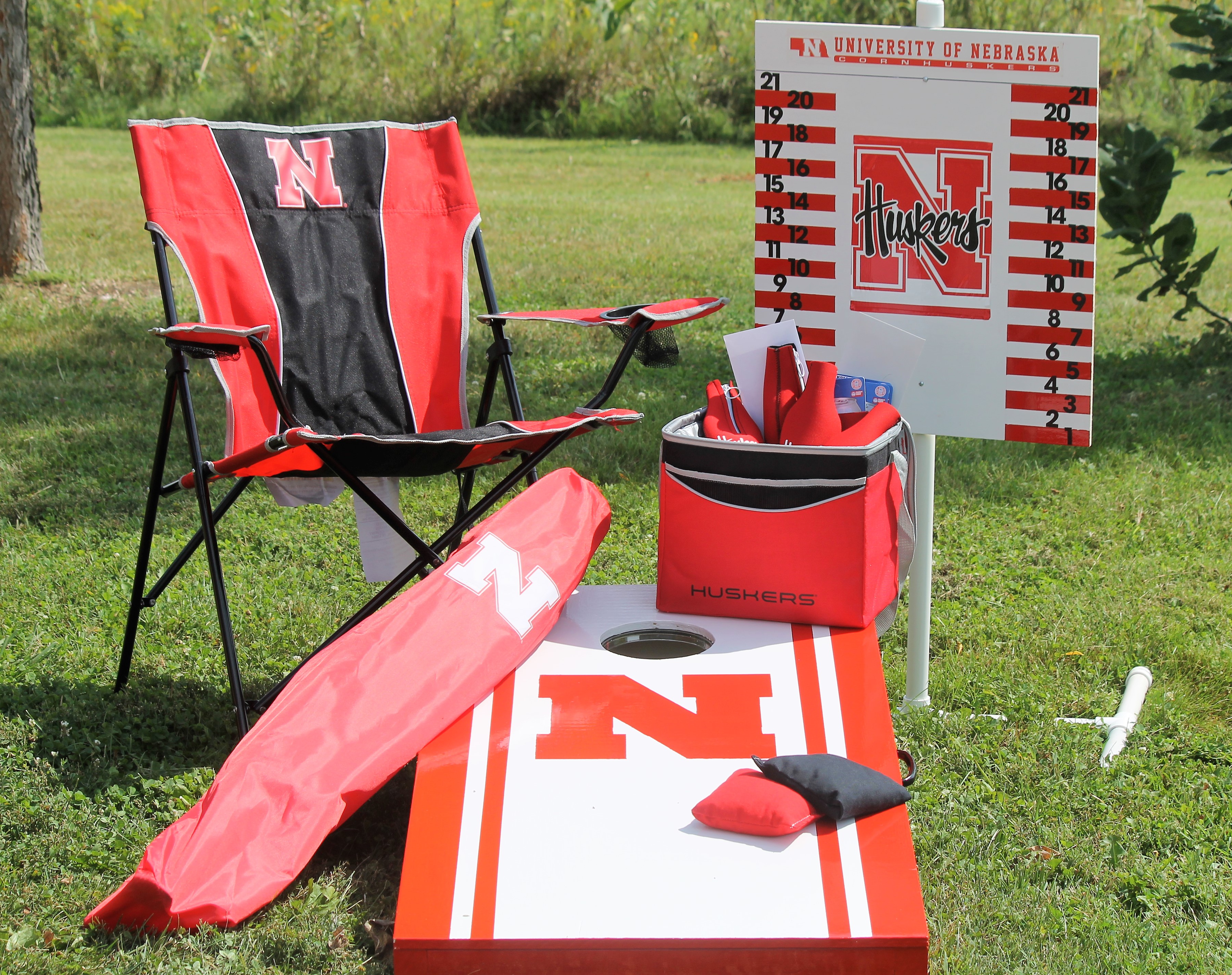 Husker recreation set of cornhole game and gifts
