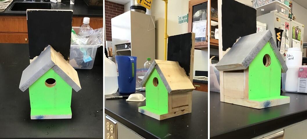 Functional art birdhouse