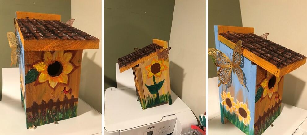 Functional art birdhouse