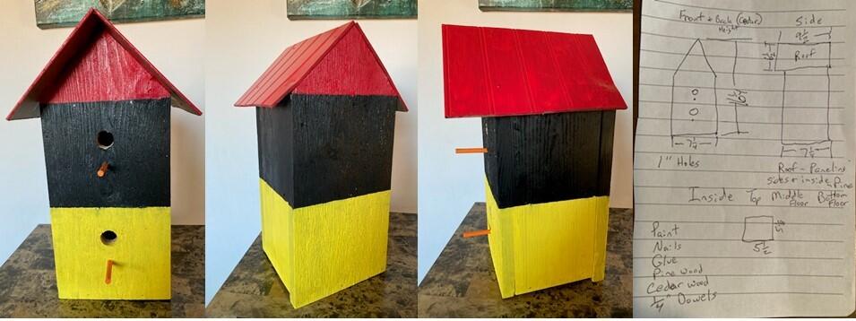 Functional art birdhouse